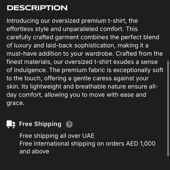 TYNT Premium Oversized Black T-Shirt For Men Size L - Picture 7 of 12